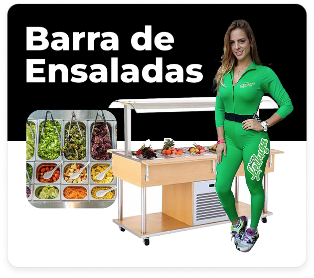 Barra de ensaladas para eventos